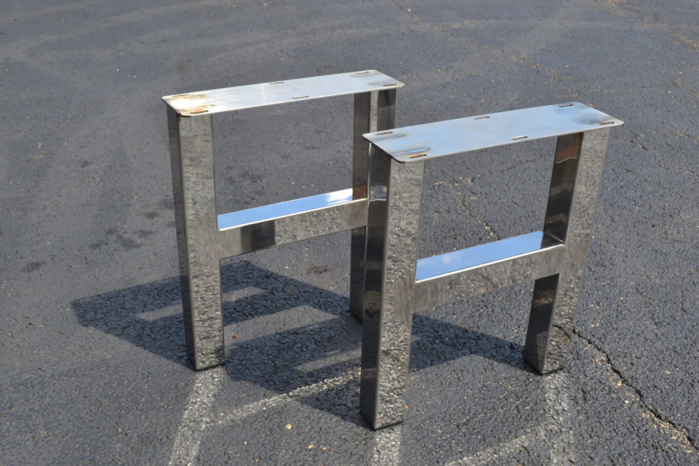 Polished Stainless Steel H-Frame Table Legs Questions & Answers